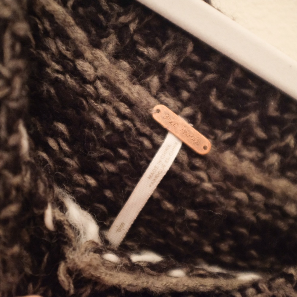 Free People Cropped Geometric Sweater S - Picture 4 of 5